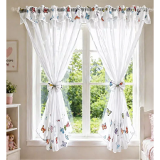  Kész függöny voile színes pillangos fényáteresztő 400x150cm lakástextília