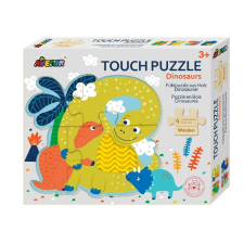  Készségfejlesztő tapintós puzzle, Dinók Avenir puzzle, kirakós