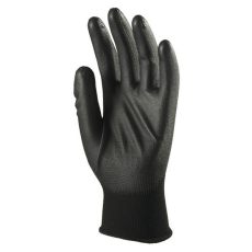  Kesztyű mártott COVERGUARD poliészter PU tenyérrel fekete 10-es 2 darab/pár