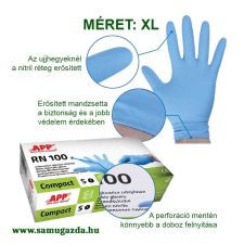 Kesztyű nitril kék XL-es APP 90679 munkavédelem