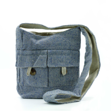 Két zsebes válltáska - természetes - Denim - közepes kézitáska és bőrönd