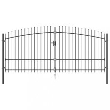  Kétajtós lándzsahegytetejű kerítéskapu 400 x 225 cm kerti bútor