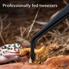  Kétéltűeknek biztonságos, rozsdamentes acélból készült etető és tisztító csipesz hüllőfelszerelés