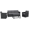 KETER CLAIRE 5 SEATERS kerti bútor szett, grafit (252698)