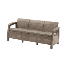 KETER Corfu Love Seat Max Műanyag Kerti Rattan kanapé + párna kerti bútor