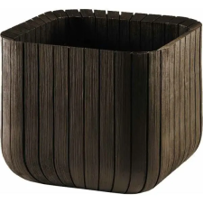 KETER Cube planter M műanyag kaspó, whiskey barna színű kerti tárolás