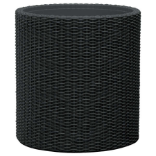 KETER CYLINDER "L" polyrattan virágcserép - grafit (Méret:) kerti tárolás