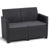 KETER KETER MARIE GRAFIT 2 SEATERS MŰRATTAN KÉTSZEMÉLYES KERTI KANAPÉ- GRAFIT