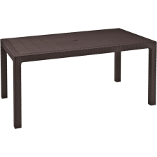 Keter melody polyrattan kerti asztal, 161 cm - barna kerti bútor