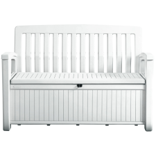 KETER Patio Bench kerti pad, fehér kerti bútor