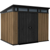 KETER Pent 9x7 műanyag kerti ház, tároló - barna