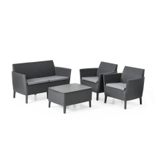 KETER SALEMO polyrattan kerti bútor garnitúra (kétszemélyes) – grafit () kerti bútor
