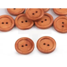  Kétlyukú fagomb 18 mm - 10 db/csomag dekorációs kellék