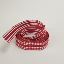 Kétoldalas textil szalag 1,5cm*2m piros szalag, masni
