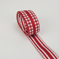 Kétoldalas textil szalag 2,5cm*2m piros szalag, masni