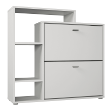  Kétrészes billenő cipősszekrény, fehér, IZABELA bútor