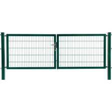  Kétszárnyú kapu  Premium  kétrudas panelkitöltés  zöld  100 x 300 cm kerti bútor