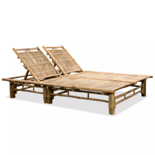  Kétszemélyes bambusz napozóágy kerti bútor