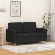  kétszemélyes fekete szövetkanapé 120 cm bútor