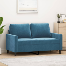  kétszemélyes kék bársony kanapé 120 cm bútor