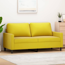  kétszemélyes sárga bársony kanapé 140 cm bútor