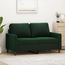  kétszemélyes sötétzöld bársony kanapé 120 cm bútor