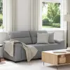  Kétszemélyes világosszürke szövetkanapé 180x81x84 cm