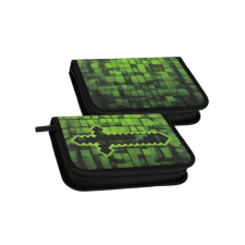Kétszintes tolltartó Minecraft-stílusú kard mintával – zöld-fekete 550996 tolltartó