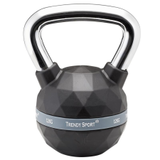 Kettlebell Trendy Premium fekete-króm 12 kg kettlebell