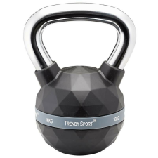  Kettlebell Trendy Premium fekete-króm 16 kg kettlebell