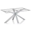  KETTLER X-LEG alumínium asztalváz 160×95 cm – ezüst