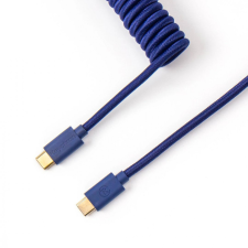  Keychron USB-C Coiled Aviator Cable 0,9m Blue kábel és adapter