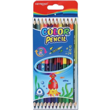 KeyRoad Duo Színes Ceruza Készlet - 12 db, Kétvégű, Háromszögletű (30641786) színes ceruza
