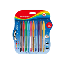 KeyRoad Golyóstoll 0,7mm 10 db/bliszter Keyroad vegyes színek toll