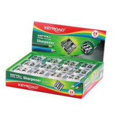 KeyRoad Hegyező 2 lyukú fém 24 db/display Metal (KEYROAD_38402) hegyező