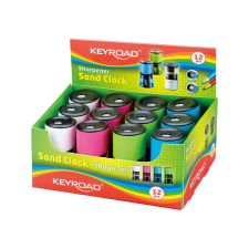 KeyRoad Hegyező 2 lyukú tartályos 12 db/display Keyroad Sand Clock vegyes színek hegyező