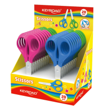 KeyRoad Olló 13 cm tompa fejű 20 db/display Keyroad Start vegyes színek olló