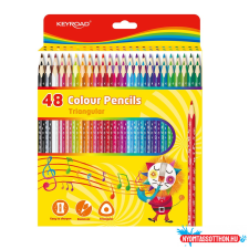 KeyRoad Színes ceruza készlet 18 cm háromszögletû Keyroad 48 különféle szín színes ceruza