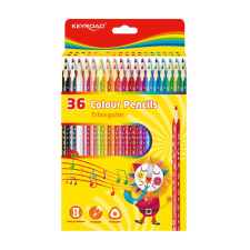 KeyRoad Színes ceruza készlet 18 cm háromszögletű Keyroad 36 klf. szín színes ceruza