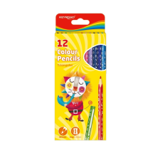 KeyRoad Színes ceruza készlet háromszögletű 12 db/bliszter Keyroad vegyes színek színes ceruza