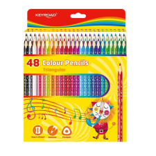 KeyRoad színes ceruza készlet háromszögletű, 48 szín (KR972504) színes ceruza