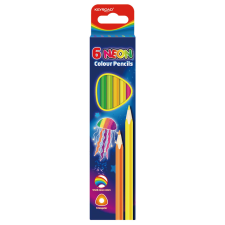 KeyRoad Színes ceruza készlet háromszögletű Keyroad Neon 6 klf. neon szín színes ceruza