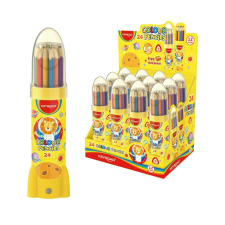 KeyRoad Színes ceruza készlet háromszögletű, rakéta palackban 24 db/bliszter Keyroad vegyes színek színes ceruza