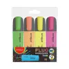 KeyRoad Szövegkiemelő készlet vágott hegyű,lapos test 4 db/bliszter Keyroad Fluo neon színek