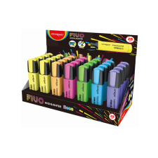 KeyRoad Szövegkiemelő vágott hegyű, lapos test, 28 db/display, Keyroad Fluo neon színek filctoll, marker