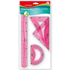 KeyRoad Vonalzó - Készlet, 30 cm, Flexibilis, 4 db/Bliszter, Vegyes Színek (30641812) vonalzó