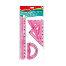 KeyRoad Vonalzó készlet 30cm, flexibilis 4 db/bliszter Keyroad vegyes színek vonalzó