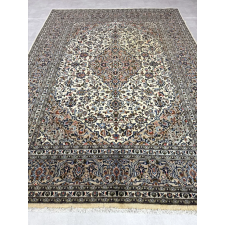  Kézi csomózású perzsa Mashed Krémes Kék szőnyeg 340x245cm lakástextília