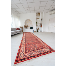 Kézi csomózású perzsa szőnyeg Hamadan 415x113cm lakástextília