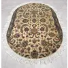  Kézi csomózású perzsa Tabriz Krémes Zöldes szőnyeg  Ovális 200x140cm
